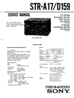Sony STR-A17 - Service Manual 